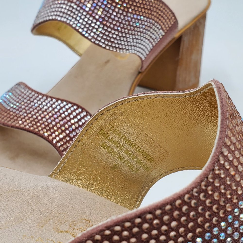 Onex Rhinestone Block Heel Sandals - Picture 11 of 16